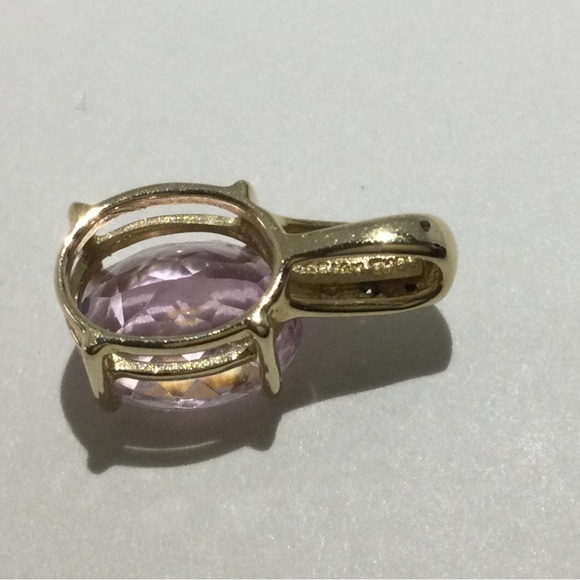 14K Kunzite and Diamond Pendant - Picture 8 of 12